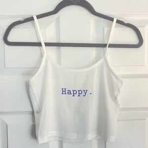 “Happy” Cropped Tank Top